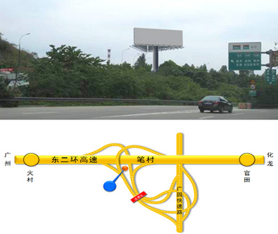 東二環(huán)高速南行大牌廣告K42+850