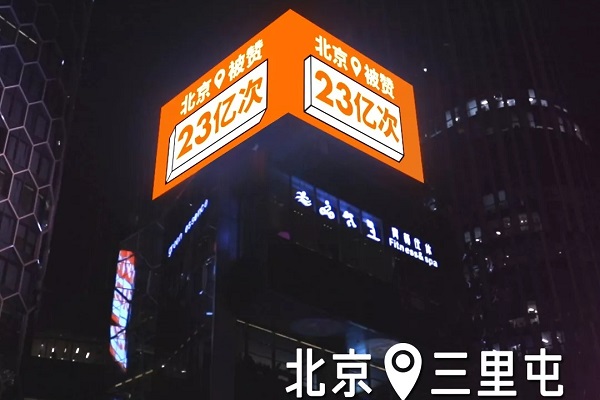 快手跨年夜六城戶外LED大屏廣告