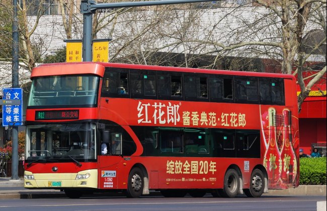 鄭州雙層觀光車身外車貼巴士廣告投放，鄭州公交車廣告價格